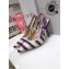 Dior Heel 9.5cm J'Adior Slingback Pumps D-Stripes Embroidered Cotton Purple 2021