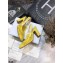 Dior Heel 9.5cm Moi Slingback Pumps Cannage Embroidered Mesh Yellow 2021