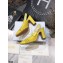 Dior Heel 9.5cm Moi Slingback Pumps Cannage Embroidered Mesh Yellow 2021