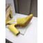 Dior Heel 9.5cm Moi Slingback Pumps Cannage Embroidered Mesh Yellow 2021