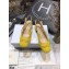 Dior Heel 3.5cm Moi Slingback Pumps Cannage Embroidered Mesh Yellow 2021