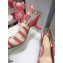 Dior Heel 6.5cm J'Adior Slingback Pumps D-Stripes Embroidered Cotton Pink 2021