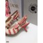 Dior Heel 6.5cm J'Adior Slingback Pumps D-Stripes Embroidered Cotton Pink 2021