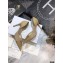 Dior Heel 9.5cm Crystal Suede Sandals Gold 2021