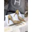 Dior Heel 9.5cm Crystal Suede Sandals Gold 2021