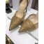 Dior Heel 9.5cm Crystal Suede Sandals Gold 2021