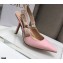Dior Heel 9.5cm J'Adior Slingback Pumps Patent Calfskin Pink 2021