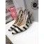Dior Heel 9.5cm J'Adior Slingback Pumps D-Stripes Embroidered Cotton Black 2021