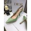 Dior Heel 9.5cm J'Adior Slingback Pumps Patent Calfskin Light Green 2021