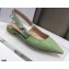 Dior J'Adior Slingback Ballerina Flats Patent Calfskin Light Green 2021