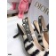 Dior Heel 6.5cm J'Adior Slingback Pumps D-Stripes Embroidered Cotton Black 2021