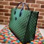 Gucci GG Multicolor Large Tote Bag 659980 Green 2021