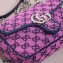 Gucci GG Marmont Multicolor Mini Shoulder Bag 446744 Pink 2021