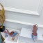 Amina Muaddi Heel 9.5cm Begum Slingback Pumps Shadow Blue