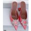 Amina Muaddi Heel 9.5cm Begum Mules Shadow Pink