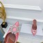 Amina Muaddi Heel 9.5cm Begum Mules Shadow Pink
