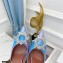 Amina Muaddi Heel 9.5cm Begum Mules Shadow Blue