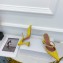 Amina Muaddi Heel 9.5cm Gilda Pointed Toe Mules Glitter Yellow