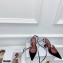 Amina Muaddi Heel 9.5cm Karma Crystal Pumps Black