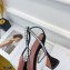 Amina Muaddi Heel 9.5cm Karma Crystal Pumps Black