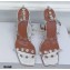 Amina Muaddi Heel 9.5cm Julia Diamond Spikes Embellished Sandals PVC