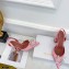 Amina Muaddi Heel 9.5cm Begum Slingback Pumps Satin Pink