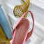 Amina Muaddi Heel 9.5cm Begum Slingback Pumps Satin Pink