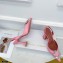 Amina Muaddi Heel 9.5cm Begum Slingback Pumps Satin Pink