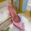 Amina Muaddi Heel 9.5cm Begum Slingback Pumps Satin Pink
