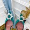 Amina Muaddi Heel 9.5cm Begum Slingback Pumps Satin Turquoise Green