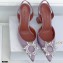 Amina Muaddi Heel 9.5cm Begum Slingback Pumps Satin Lavender