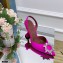 Amina Muaddi Heel 6.5cm Begum Slingback Pumps Satin Fuchsia