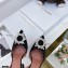 Amina Muaddi Heel 6.5cm Begum Slingback Pumps Satin Black