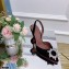 Amina Muaddi Heel 6.5cm Begum Slingback Pumps Satin Black