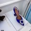 Amina Muaddi Heel 6.5cm Begum Slingback Pumps Satin Blue