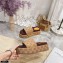 Gucci Heel 5.5cm Platform 4cm GG Slide Sandals Canvas Beige 2021