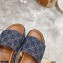 Gucci Heel 5.5cm Platform 4cm GG Slide Sandals Washed Denim Blue 2021