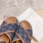 Gucci Heel 5.5cm Platform 4cm Criss-cross Straps GG Slide Sandals Washed Denim Blue 2021