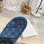 Gucci Heel 5.5cm Platform 4cm Criss-cross Straps GG Slide Sandals Canvas Blue 2021
