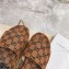 Gucci Heel 5.5cm Platform 4cm GG Slide Sandals Canvas Orange 2021