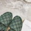 Gucci Heel 5.5cm Platform 4cm GG Slide Sandals Canvas Green 2021