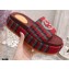 Gucci Heel 5.5cm Platform 4cm GG Slide Sandals Jacquard 2021