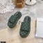 Gucci Heel 5.5cm Platform 4cm GG Slide Sandals Canvas Green 2021