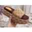 Gucci Heel 5.5cm Platform 4cm GG Slide Sandals Canvas Beige 2021