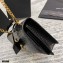Saint Laurent Medium Sunset Satchel Bag in Leather 634723 Crocodile Embossed Black