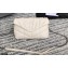 Saint Laurent Puffer Mini Bag In Quilted Lambskin 620333 White/Silver