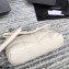 Saint Laurent Puffer Mini Bag In Quilted Lambskin 620333 White/Silver