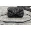 Saint Laurent Puffer Mini Bag In Quilted Lambskin 620333 So Black