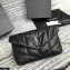 Saint Laurent Puffer Mini Bag In Quilted Lambskin 620333 Black/Silver