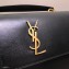 Saint Laurent Medium Sunset Satchel Bag in Leather 634723 Black